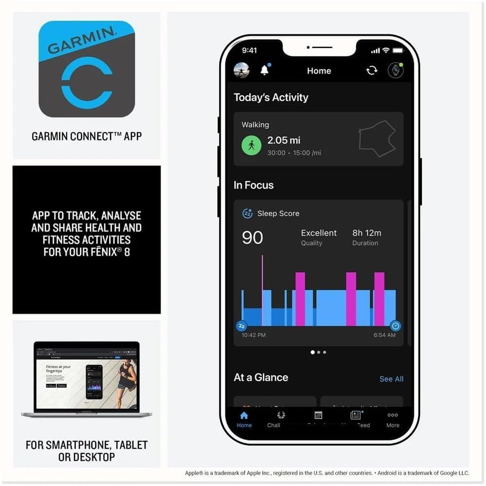 Buy Garmin,Garmin Fenix 8, 51mm AMOLED Premium Smartwatch and Sports Watch - Gadcet UK | UK | London | Scotland | Wales| Near Me | Cheap | Pay In 3 | Smart Watches